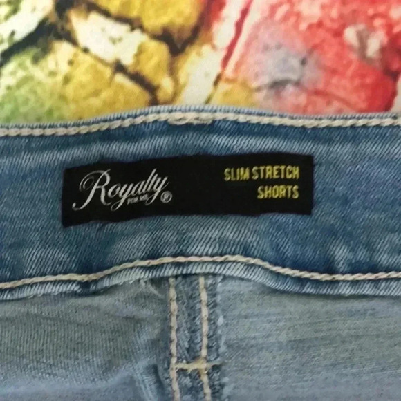 Royalty for me plus size jean shorts size 20W light blue - Picture 3 of 8